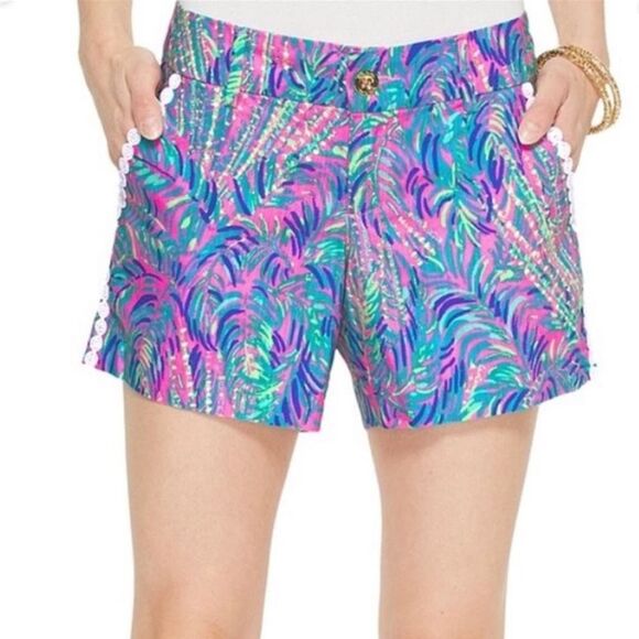 Lilly Pulitzer Callahan Shorts 00 Pink Sunset Coco Breeze New - Picture 4 of 4